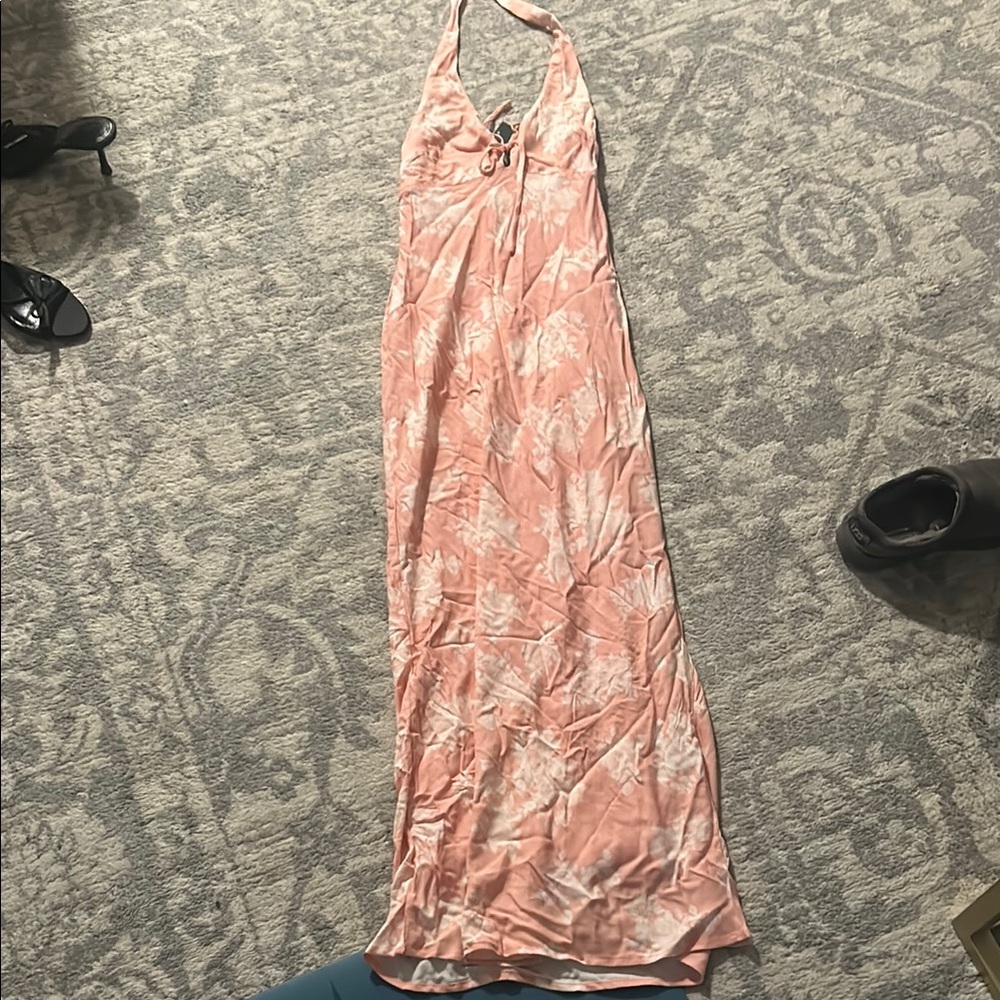 Target Pink Halter Sleeveless Maxi Sundress